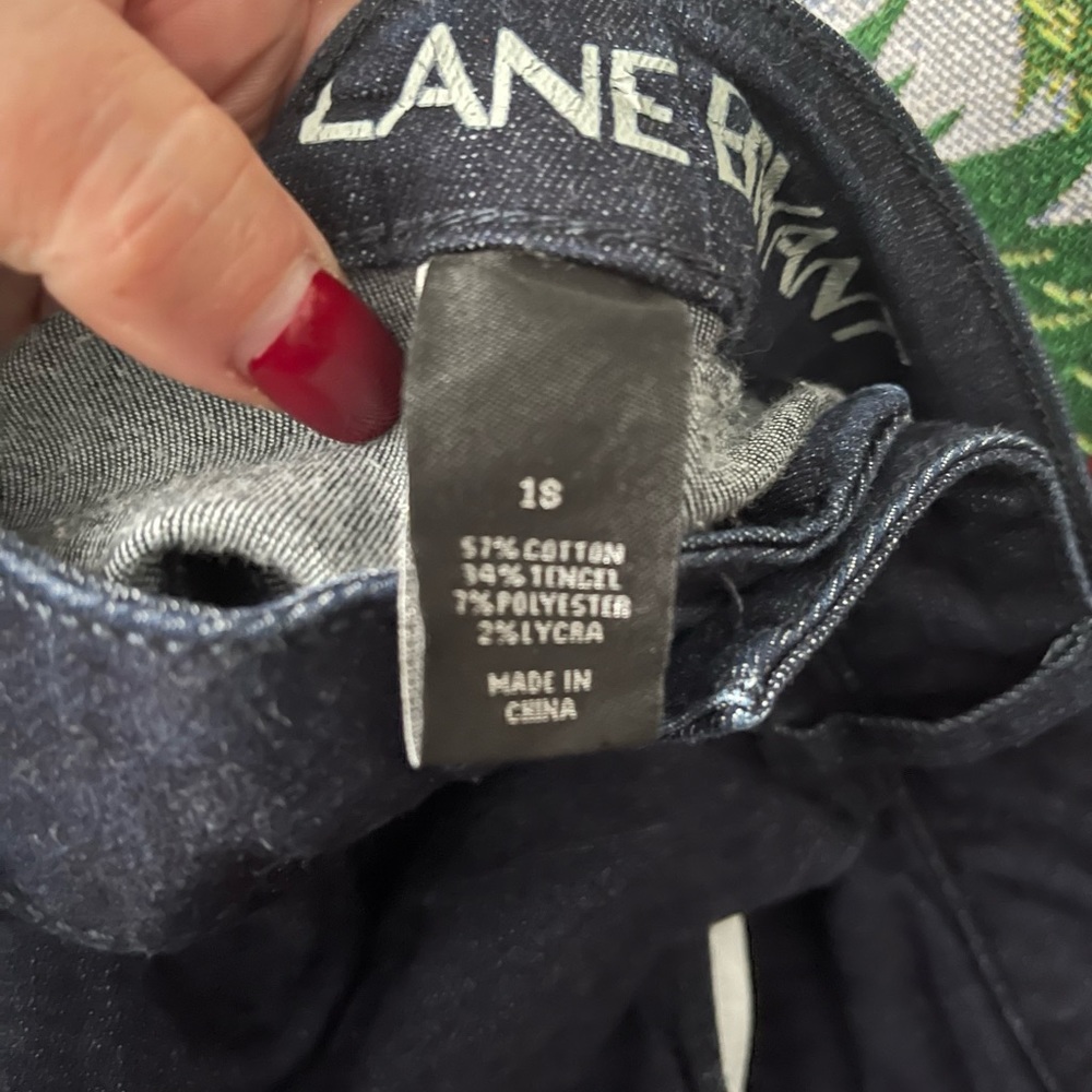 Lane Bryant Capri Stretch Jeans Dark Blue